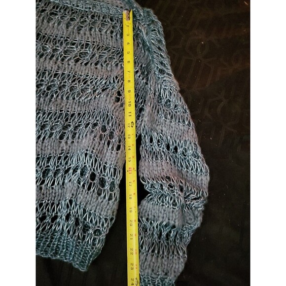 HANDMADE Crochet Blue Long Sleeve Womens Sweater - Picture 4 of 4